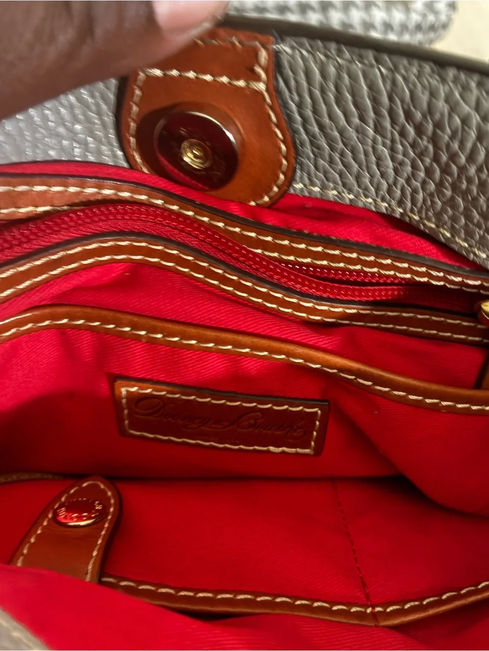 Dooney & bourke pebble grain leather satchel crossbody